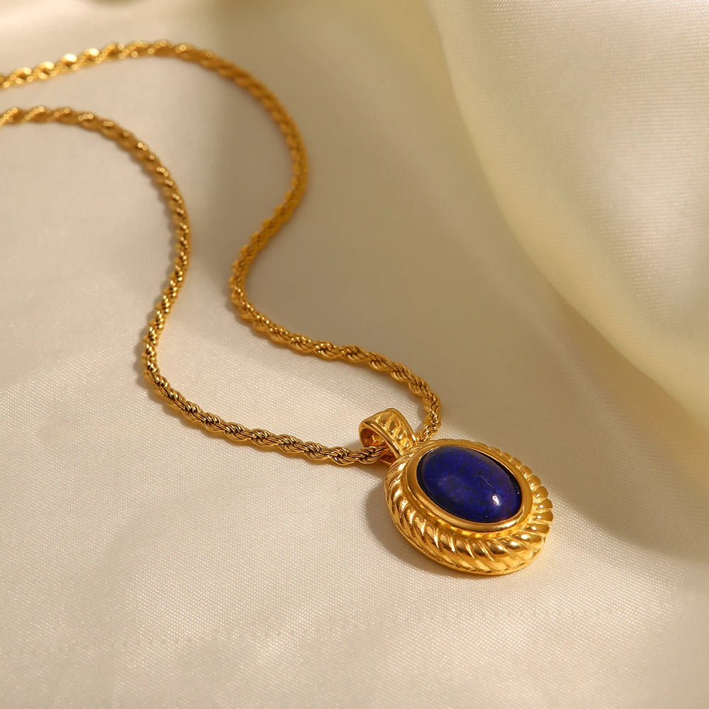 Lapis Lazuli Pendant Necklace for Wisdom