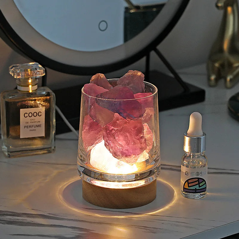 Amethyst Crystal Aroma Diffuser Lamp