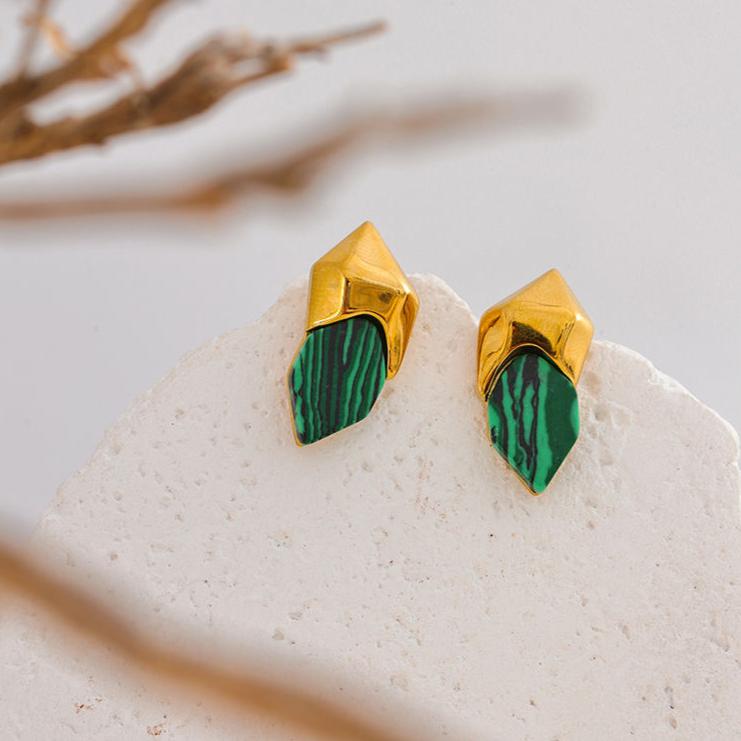 Malachite Earrings for Change & Transformation