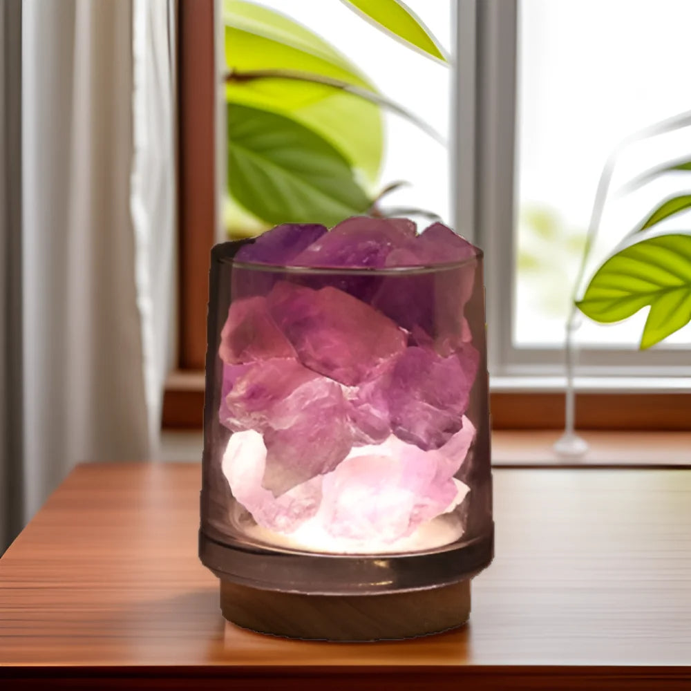 Amethyst Crystal Aroma Diffuser Lamp