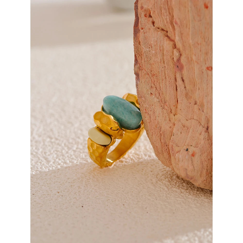 Amazonite "Tianhe" Ring for Communication & Confidence