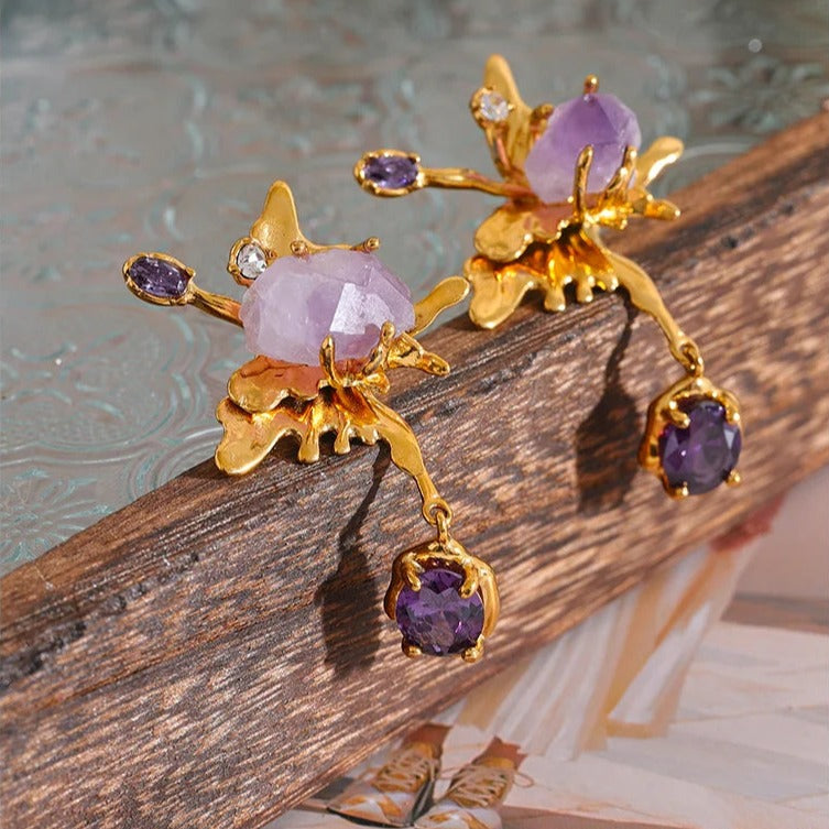 Amethyst Earrings for Peace and Wellbeing