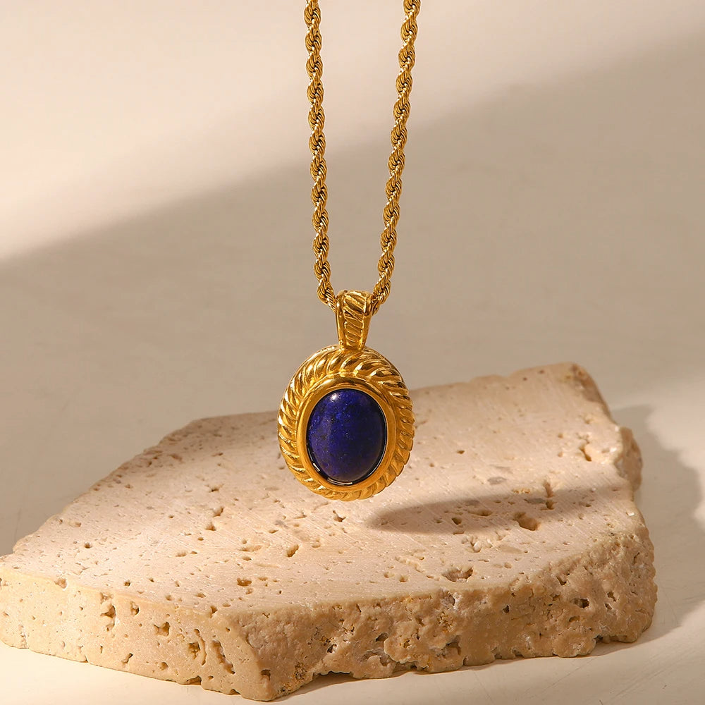 Lapis Lazuli Pendant Necklace for Wisdom