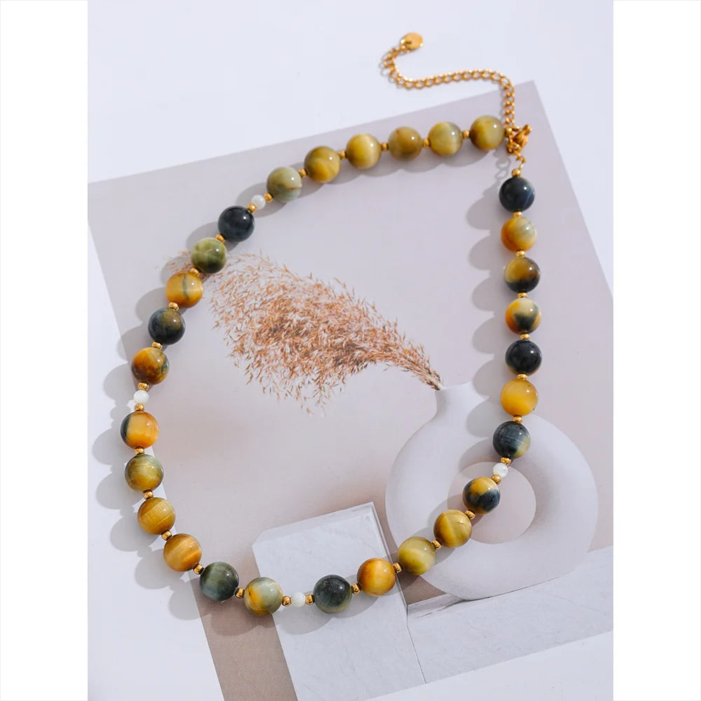 Maillard Tiger Eye Necklace for Protection