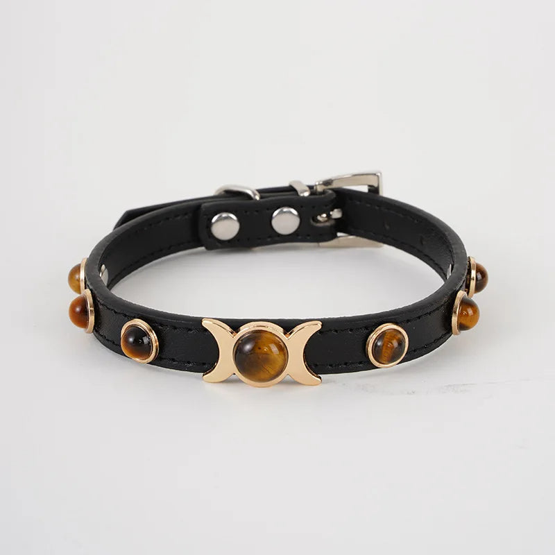 Tiger Eye Pet Collar for Protection