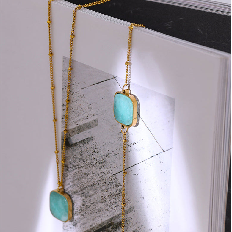 Amazonite Earrings - Necklace - Bracelet Set