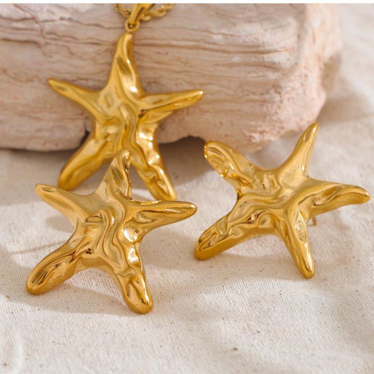 Star Earrings  & Necklace