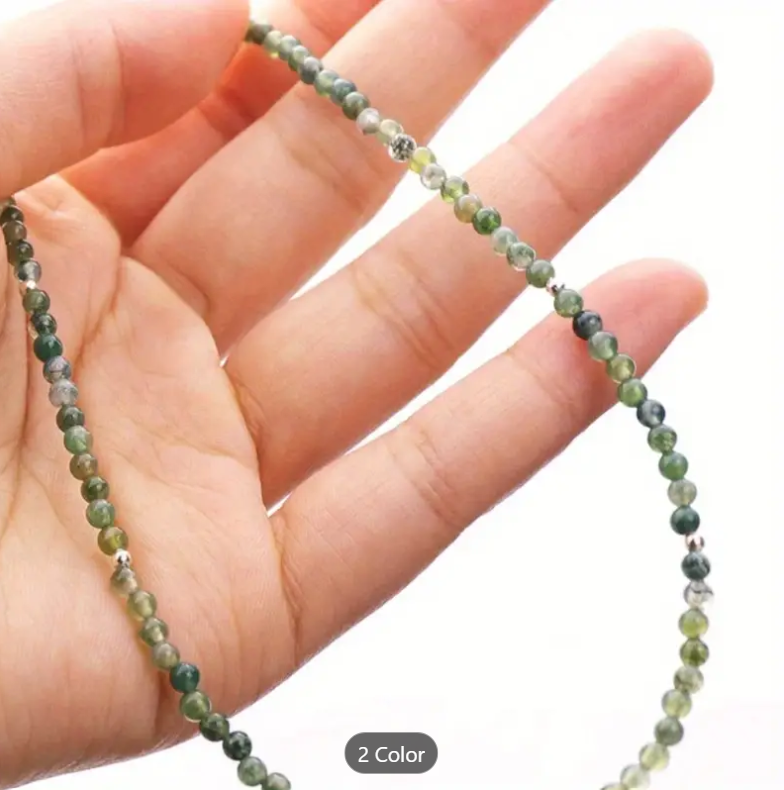 Green Agate Necklace for Growth & Prosperity