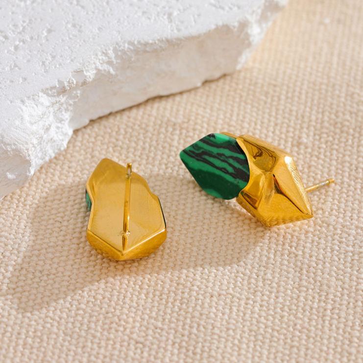 Malachite Earrings for Change & Transformation