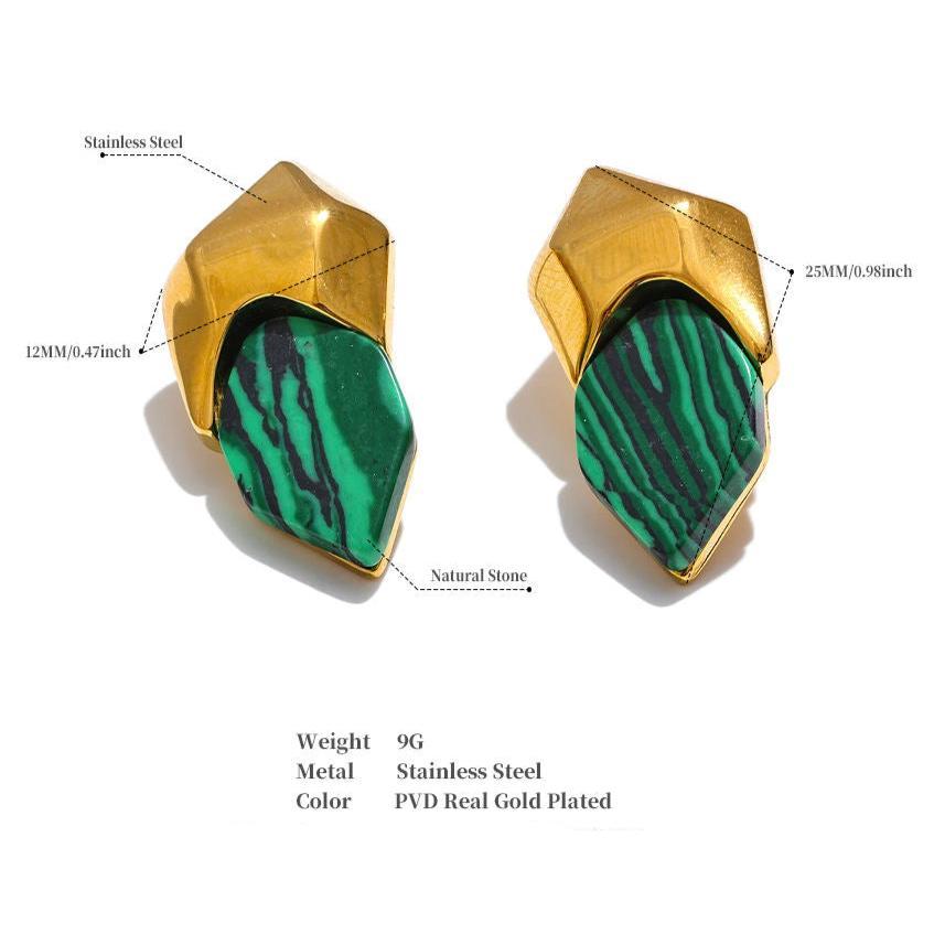 Malachite Earrings for Change & Transformation