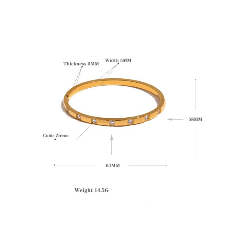 Carrie Zircon Bangle